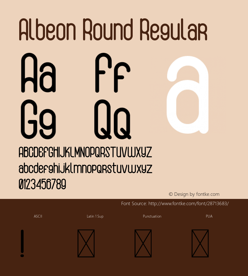 Albeon Round Version 1.003;Fontself Maker 3.1.1 Font Sample