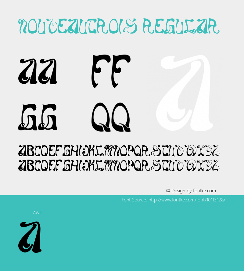 NouveauTrois Regular 001.000 Font Sample