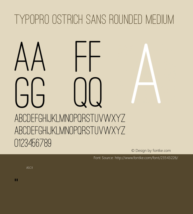 TypoPRO Ostrich Sans Rounded Medium Version 1.001;PS 001.001;hotconv 1.0.70;makeotf.lib2.5.58329 Font Sample