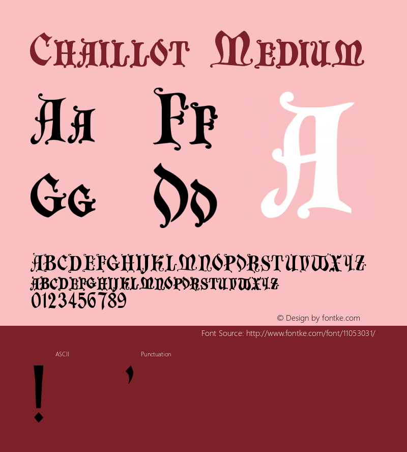 Chaillot Medium Version 001.000 Font Sample