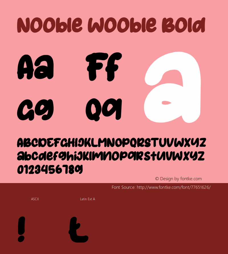 NoobleWooble 1.000 Font Sample