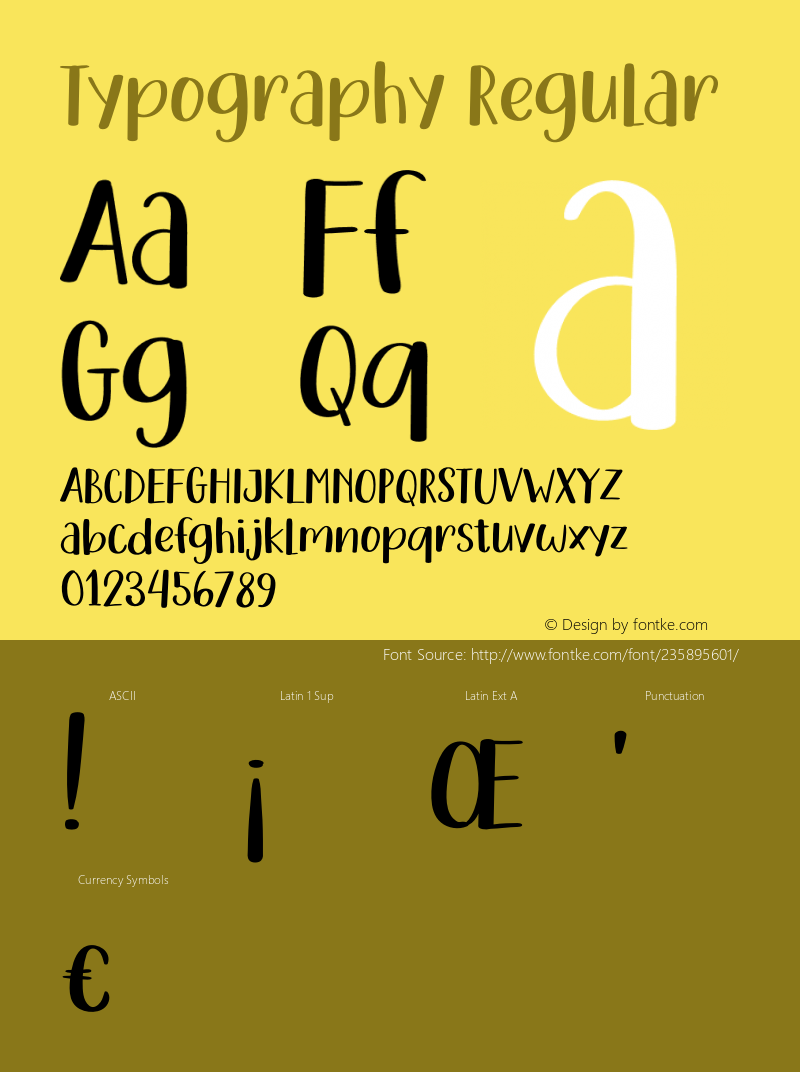 Typography Version 1.001;Fontself Maker 3.5.4图片样张