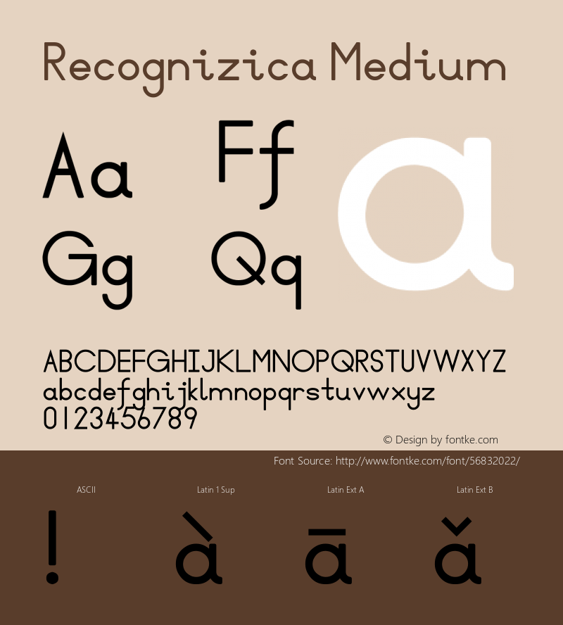 Recognizica Medium 0.30 Font Sample