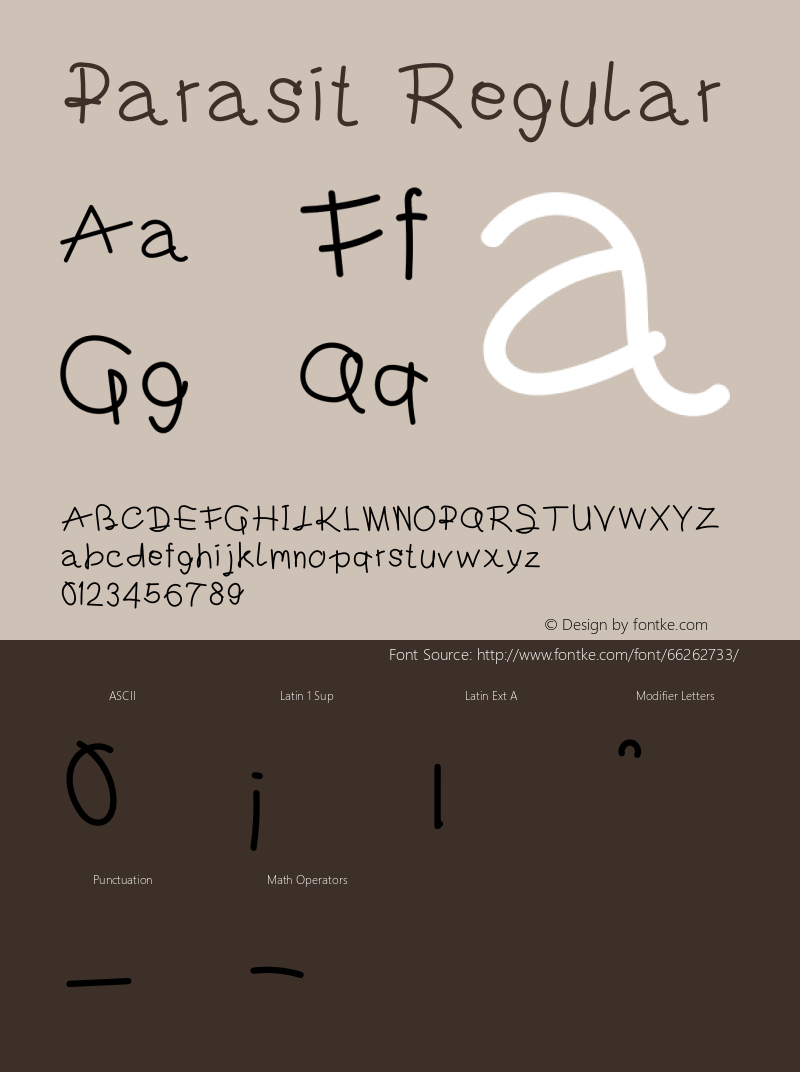 Parasit Version 1.003;Fontself Maker 3.5.0 Font Sample