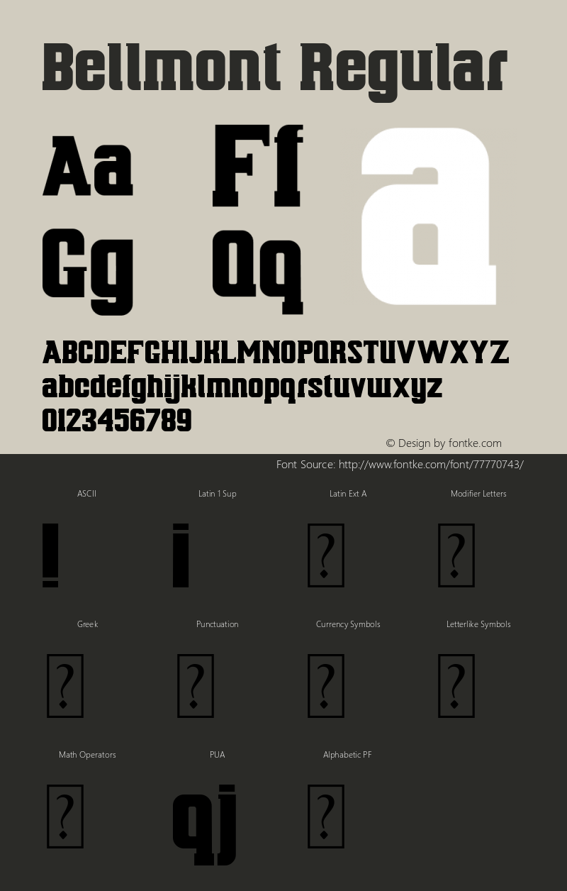 Bellmont Version 1.00;July 1, 2020;FontCreator 12.0.0.2525 64-bit Font Sample