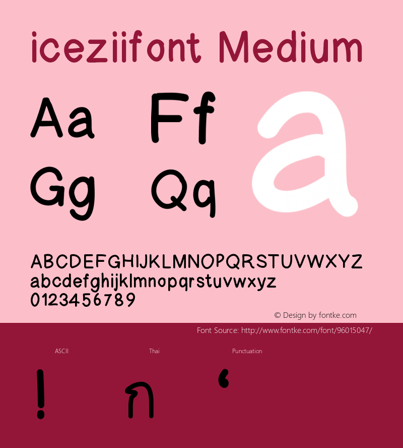 iceziifont Version 001.000 Font Sample