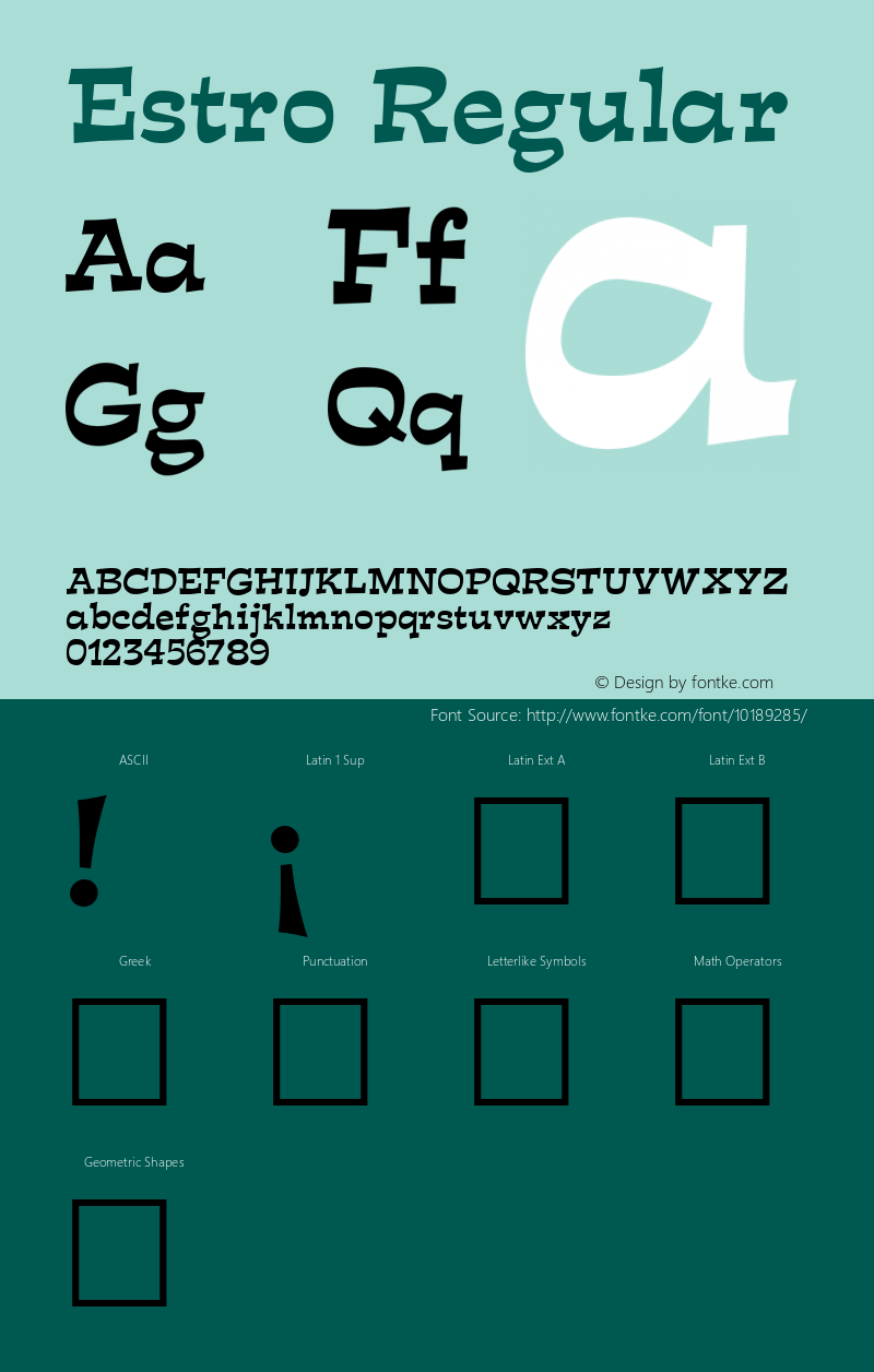 Estro Regular Altsys Fontographer 3.5  11/6/92 Font Sample