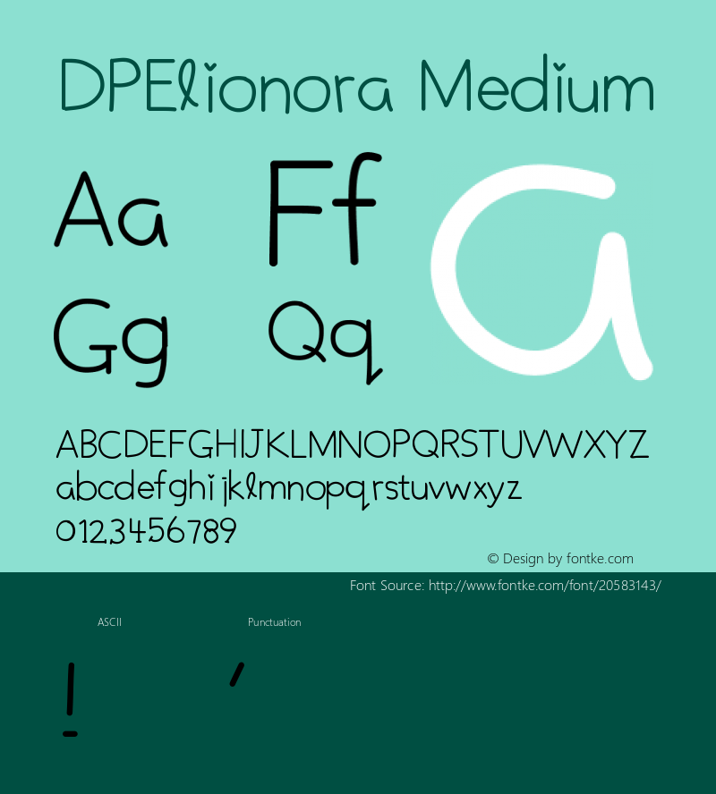 DPElionora Version 001.000 Font Sample