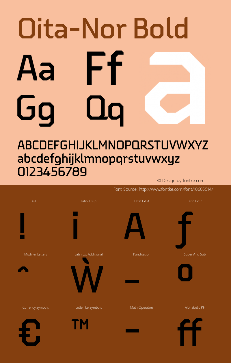 Oita-Nor Bold Version 1.000;com.myfonts.easy.insigne.oita.normal-medium.wfkit2.version.4b5w Font Sample