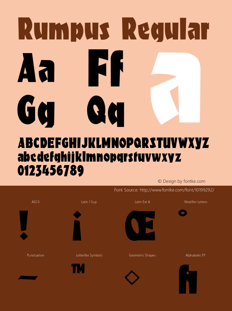 Rumpus Regular 001.000 Font Sample