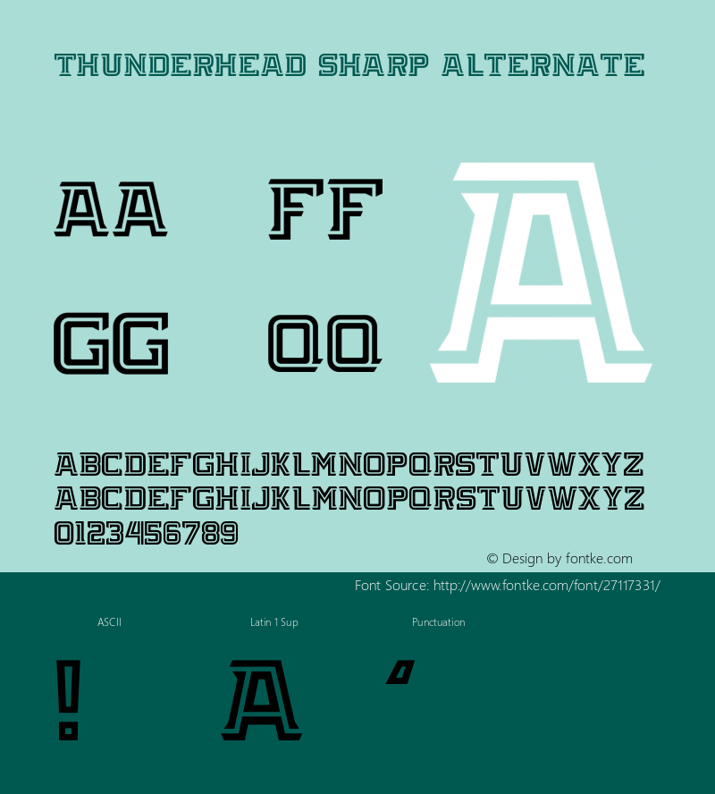 Thunderhead Sharp Alternate Version 1.002;Fontself Maker 2.1.2 Font Sample