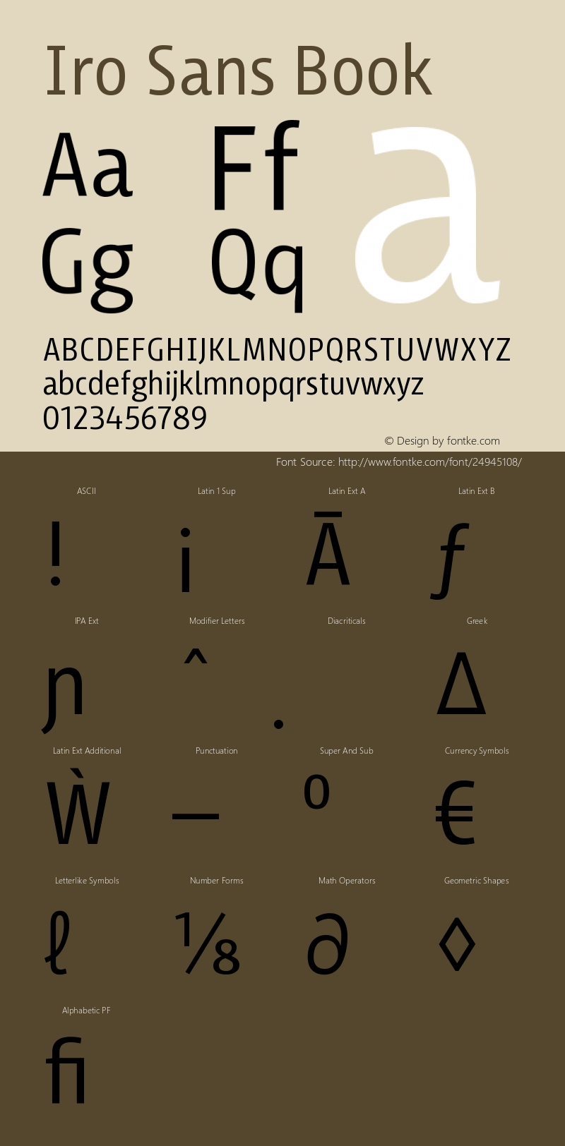 Iro Sans Book Version 1.001;PS 001.001;hotconv 1.0.88;makeotf.lib2.5.64775 Font Sample