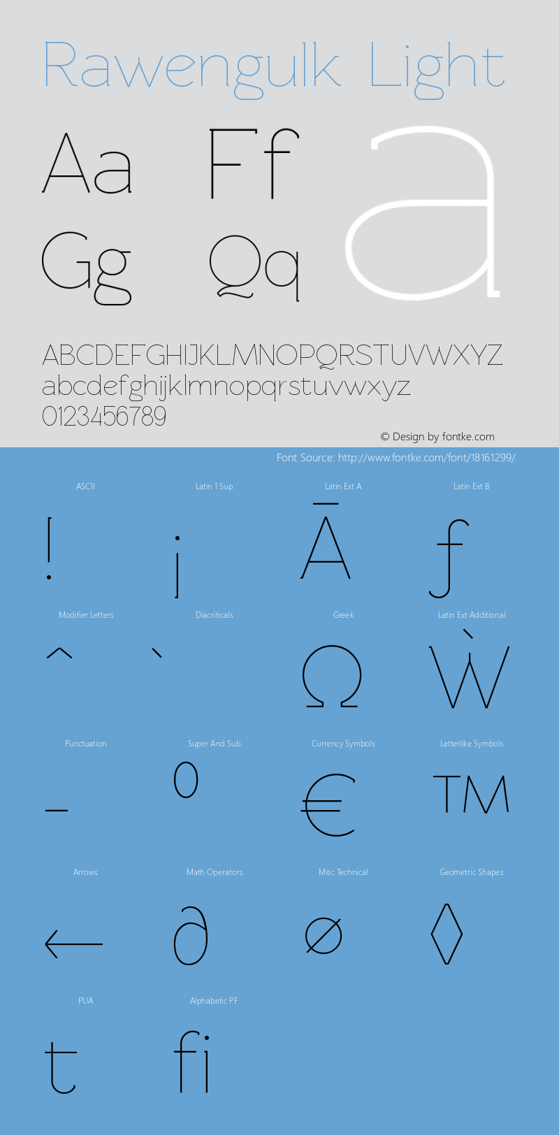 Rawengulk Light Version 0.92 Font Sample