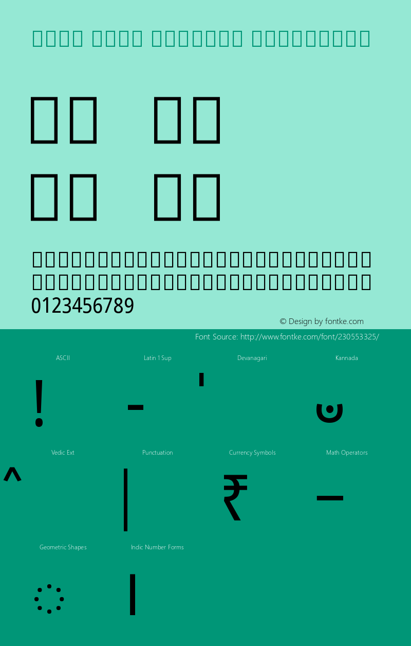 Noto Sans Kannada Condensed Version 2.002图片样张