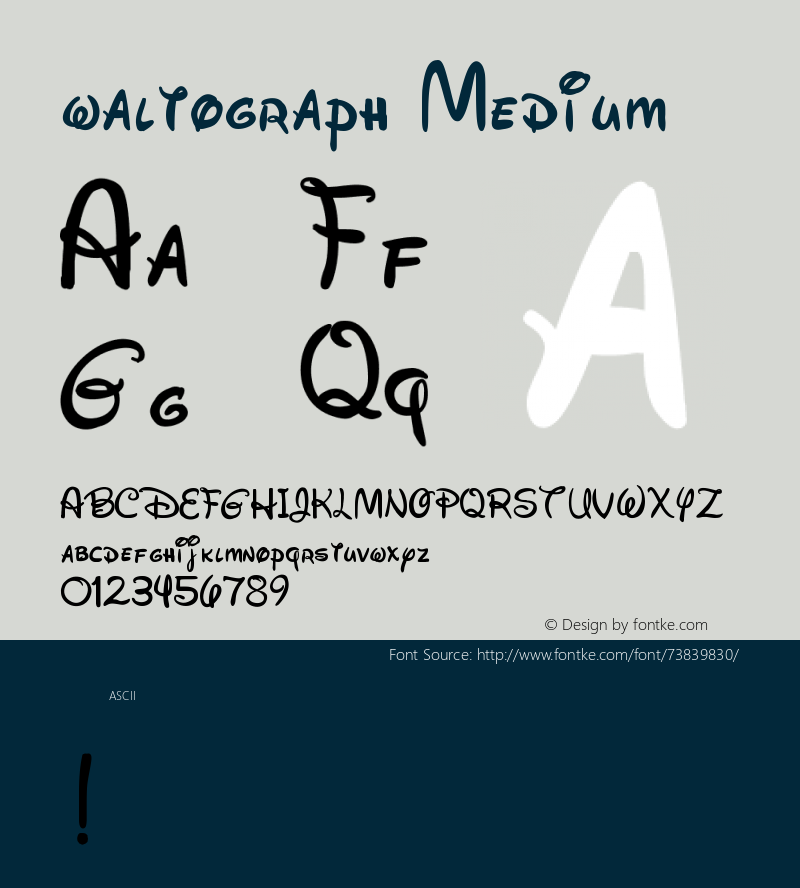 waltograph Version 001.000 Font Sample