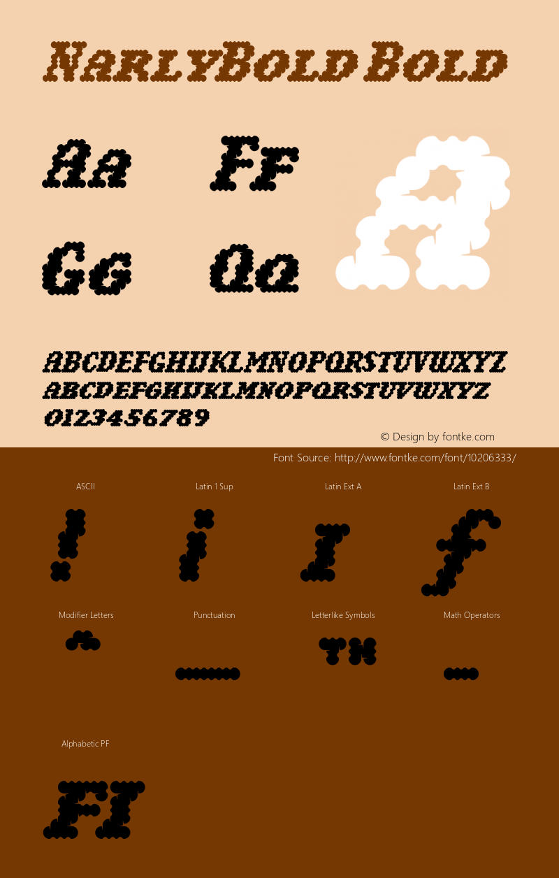 NarlyBold Bold 001.000 Font Sample