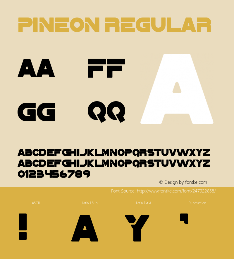 PINEON Version 1.001;Fontself Maker 3.5.7图片样张