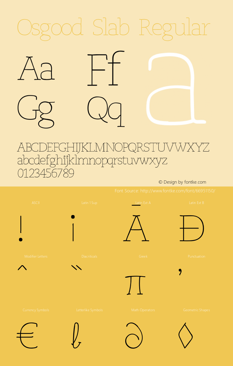 Osgood Slab Version 1.30 June 15, 2016 Font Sample