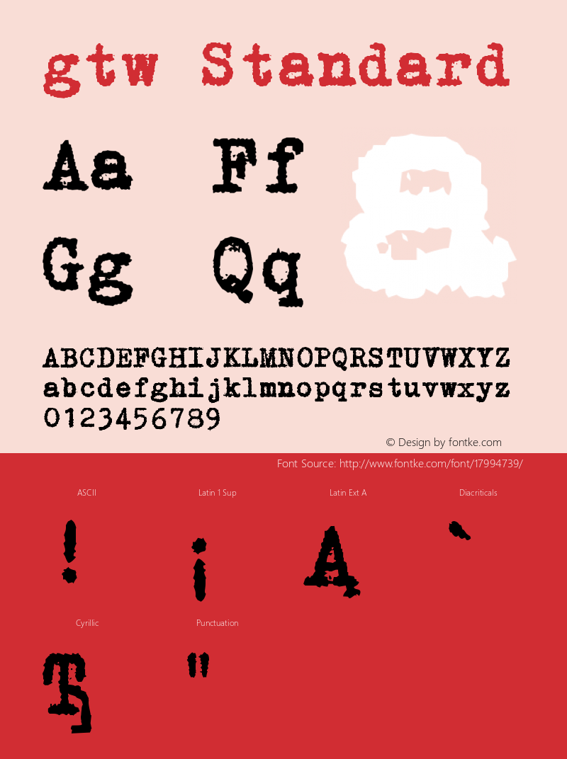 gtw Standard Version 001.000 Font Sample