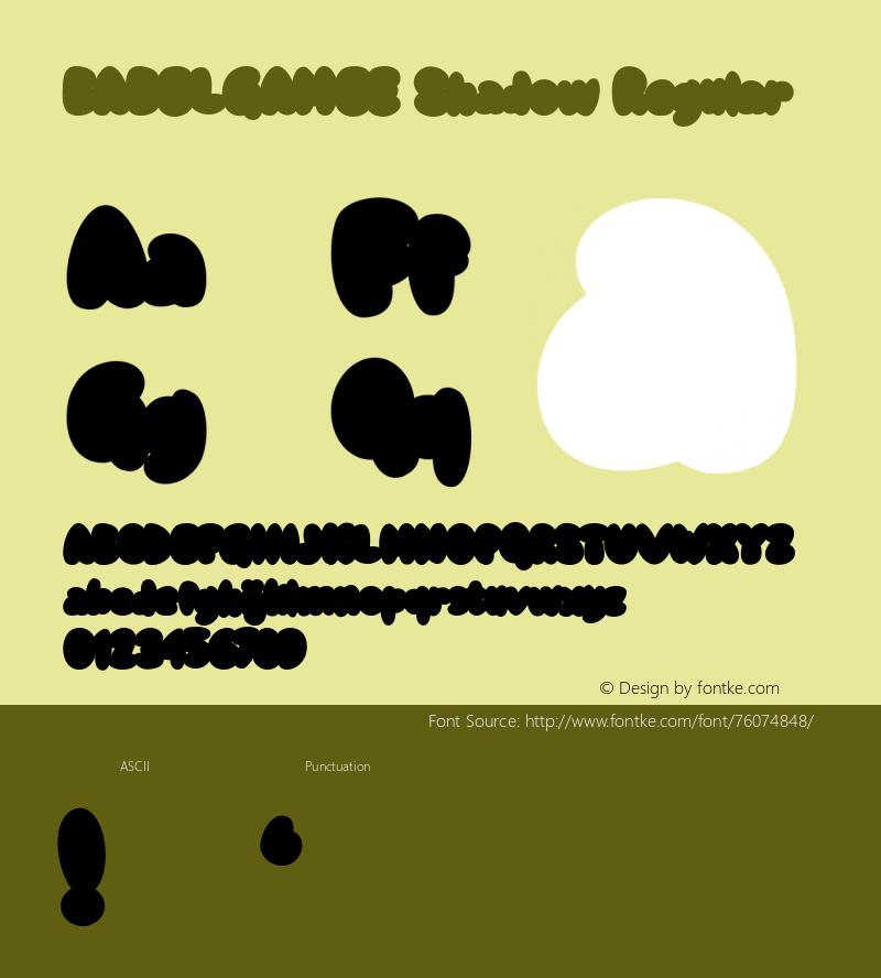 BABELGAMEEShadow 1.000 Font Sample