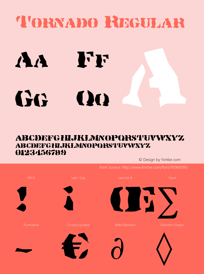 Tornado Regular Brendel            :06.09.1995 Font Sample