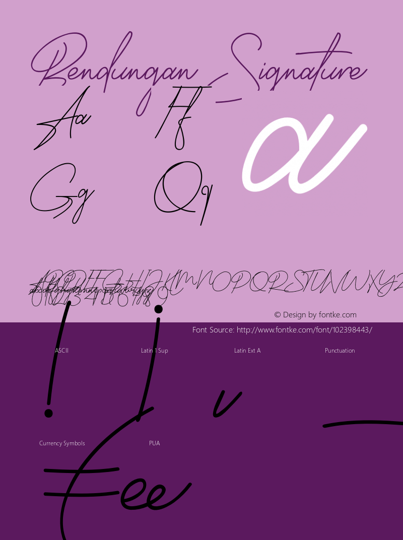 Bendungan Signature Version 1.00;January 23, 2021;FontCreator 12.0.0.2525 64-bit Font Sample