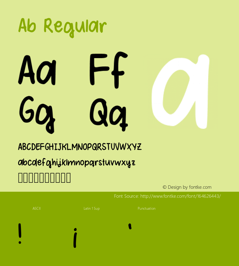Ab Regular Version 001.011 Font Sample