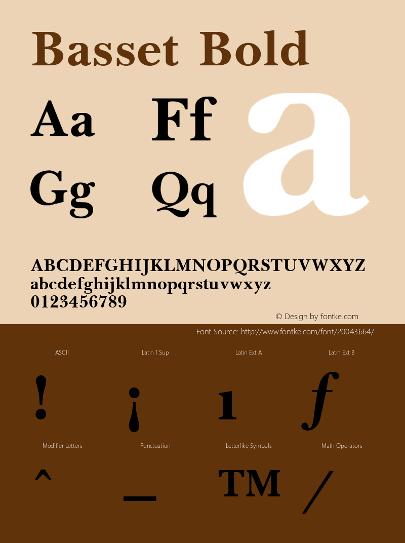 Basset Bold From the WSI-Fonts Professional Collection Font Sample