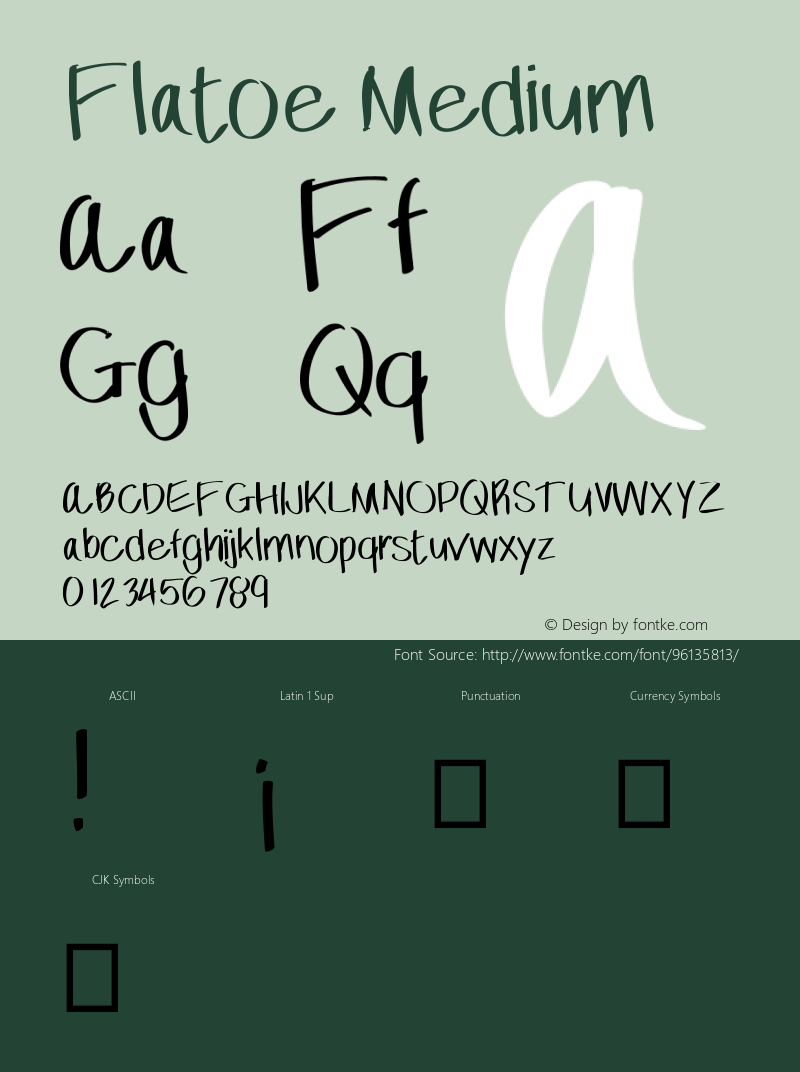 Flatoe Version 001.000 Font Sample