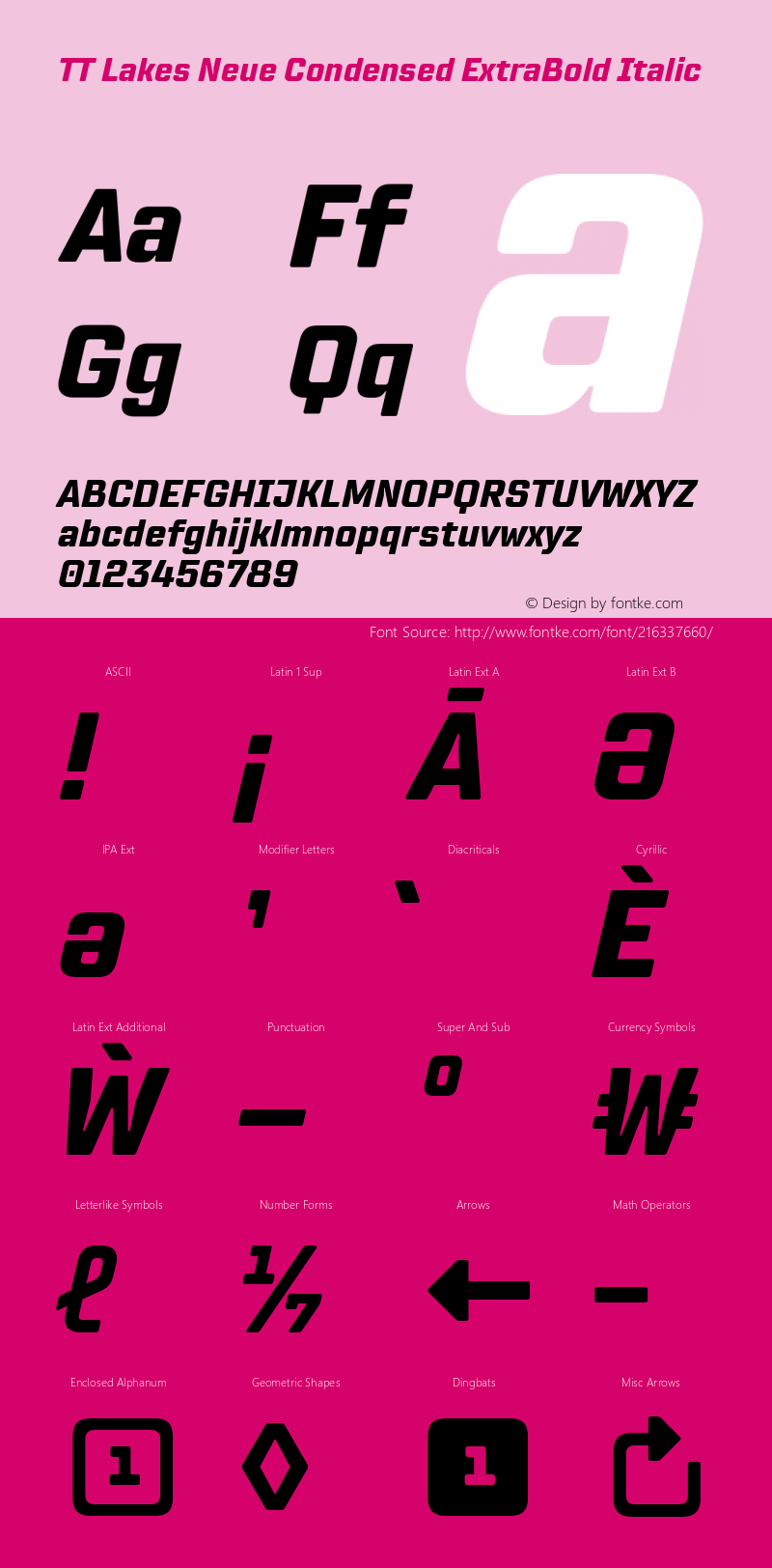 TT Lakes Neue Condensed ExtraBold Italic Version 1.100.14042021图片样张