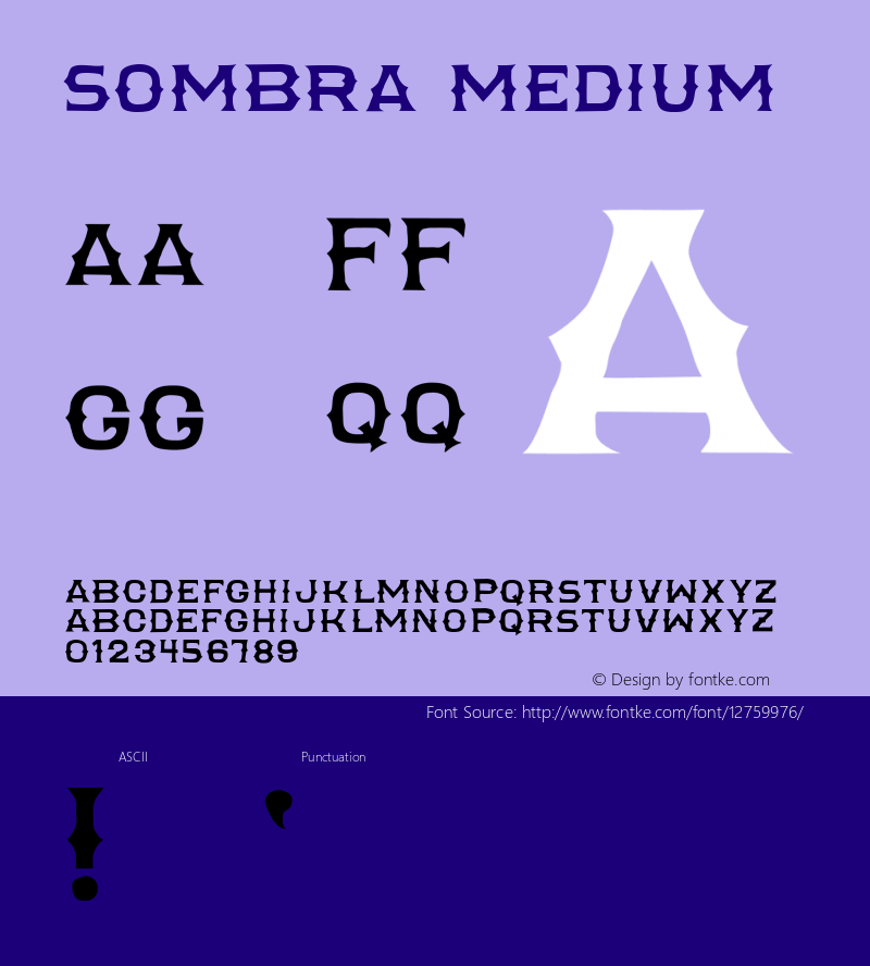 Sombra Medium 001.000 Font Sample