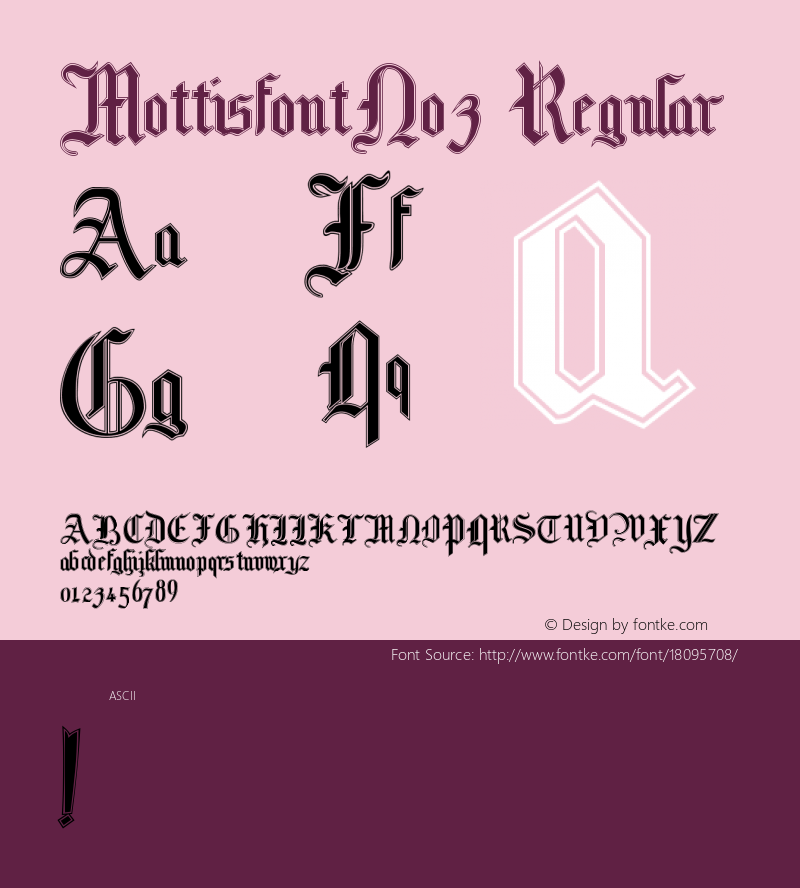 MottisfontNo3 Regular 001.003 Font Sample