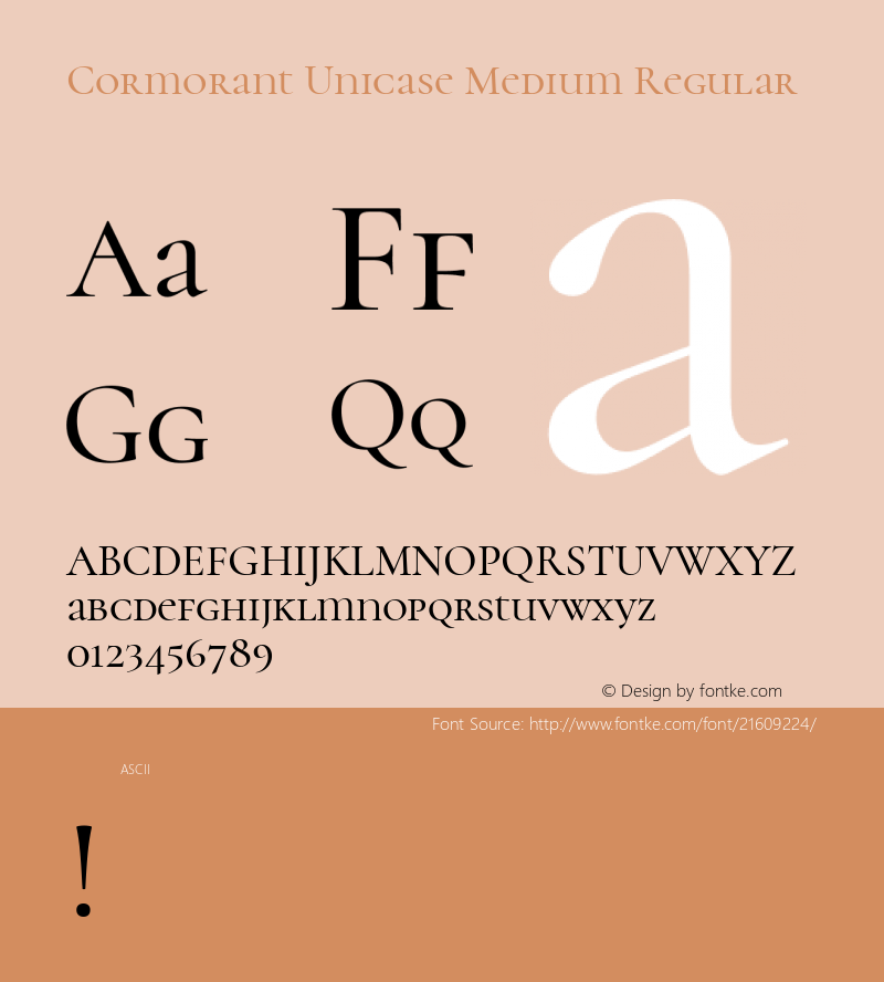 CormorantUnicaseMedium Version 1.0 Font Sample