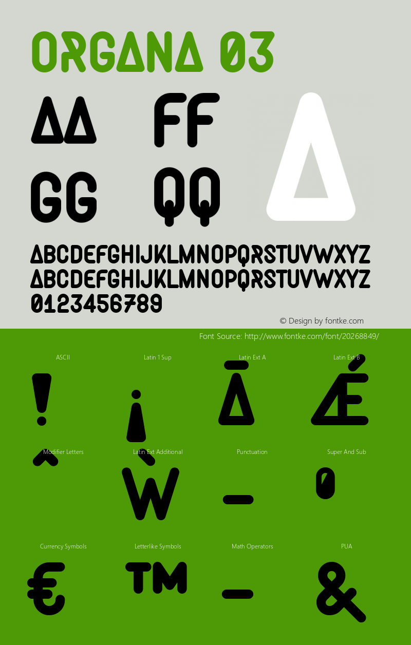 Organa03 Version 002.001 Font Sample