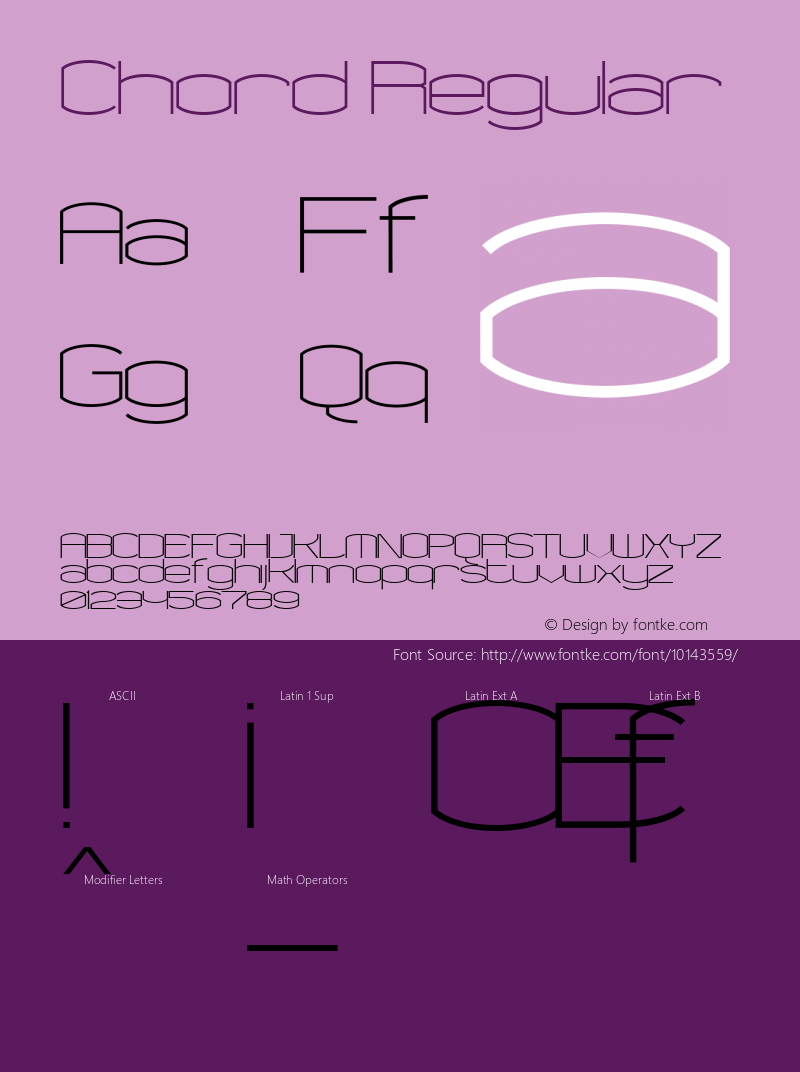 Chord Regular 001.000 Font Sample