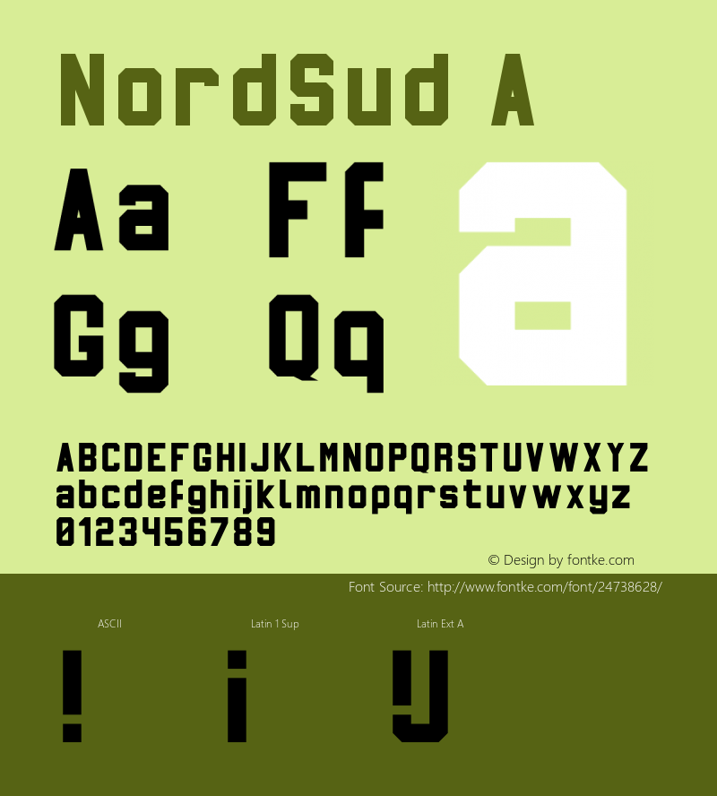 Nord-Sud A Version 001.000 Font Sample