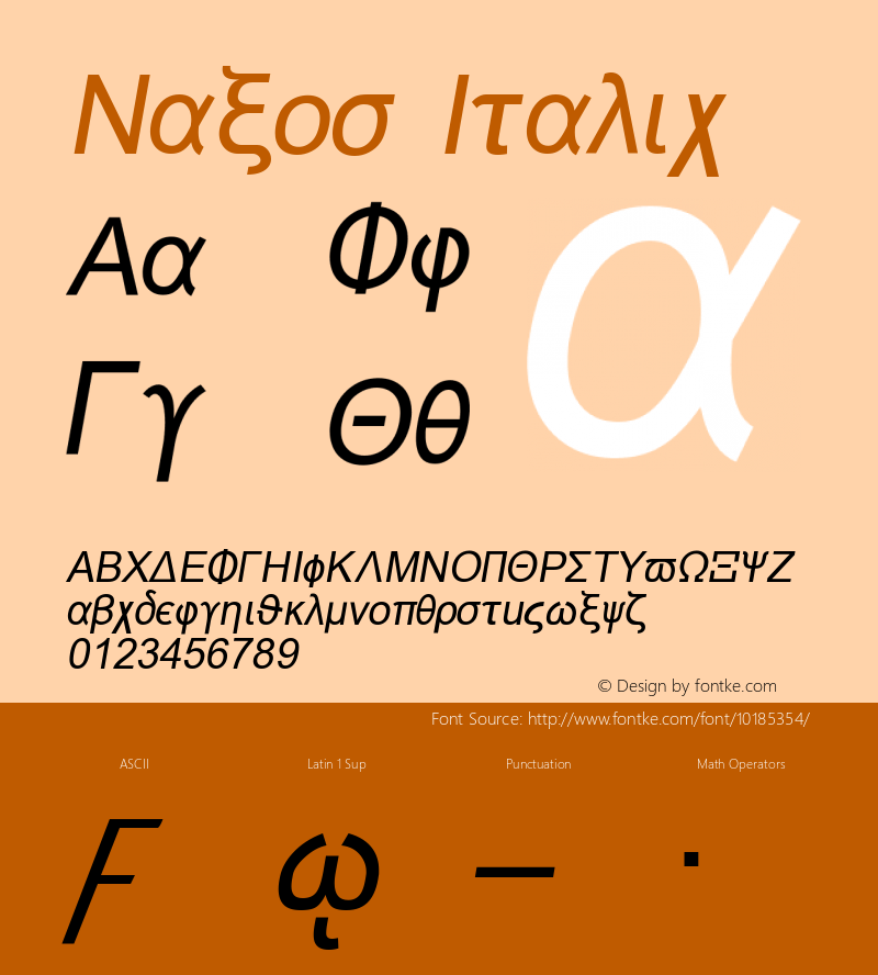 Naxos Italic 1.0 Fri Sep 15 09:55:24 1995 Font Sample