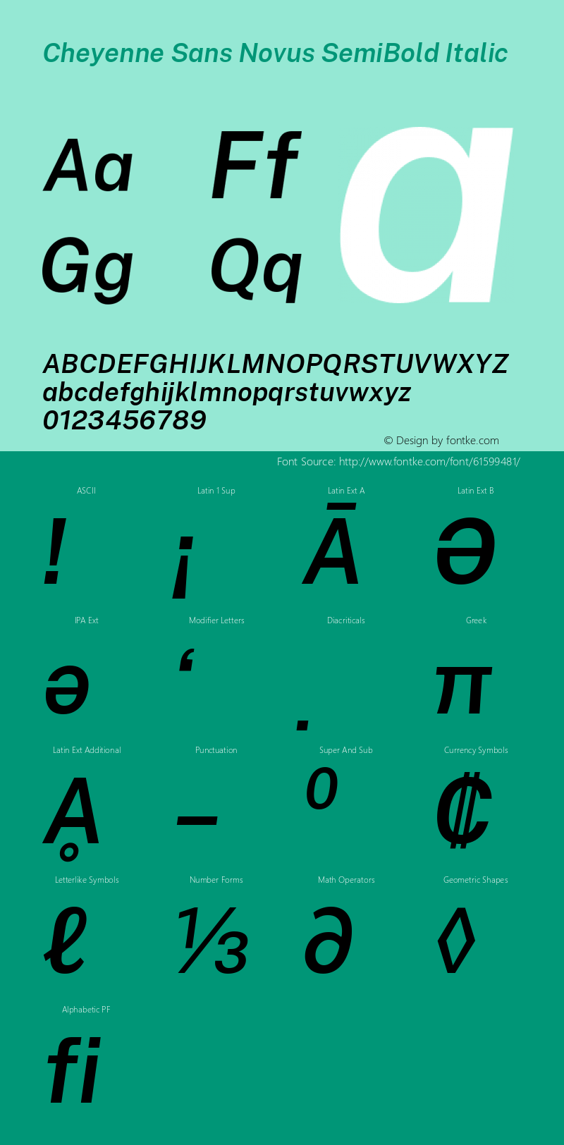 Cheyenne Sans Novus SemiBold Italic Version 1.007;April 20, 2020;FontCreator 12.0.0.2522 64-bit; ttfautohint (v1.8.3) Font Sample