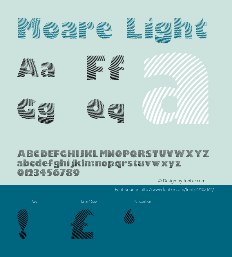 Moare Light Version 1.000 Font Sample