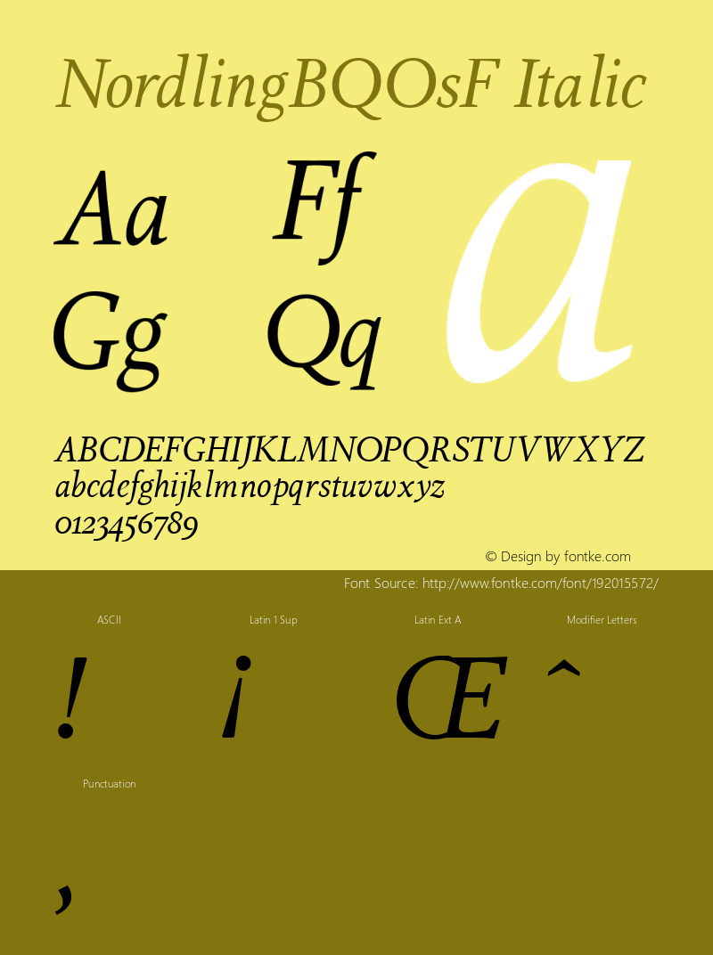 NordlingBQOsF Regular Italic 001.001图片样张