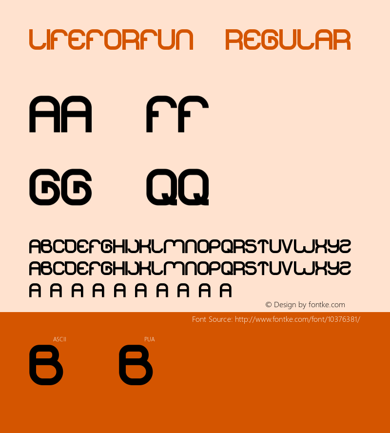 lifeforfun Regular Unknown Font Sample
