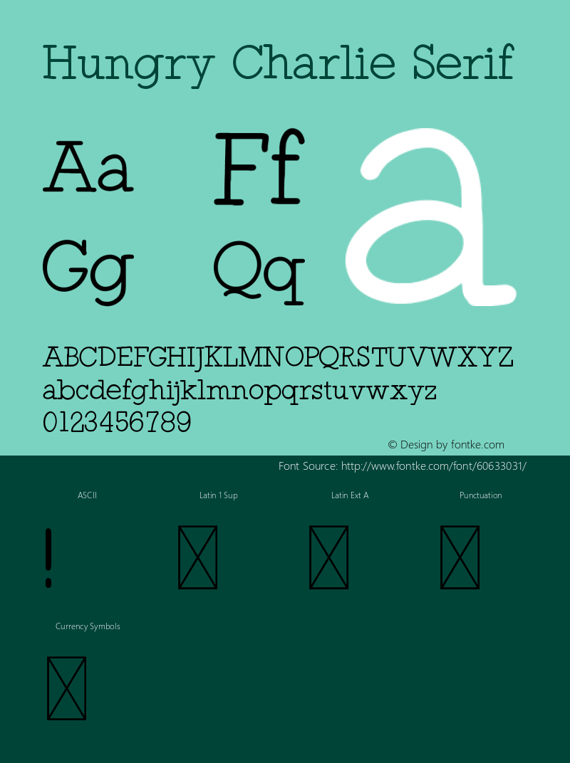 Hungry Charlie Serif Version 1.001;Fontself Maker 3.5.1 Font Sample