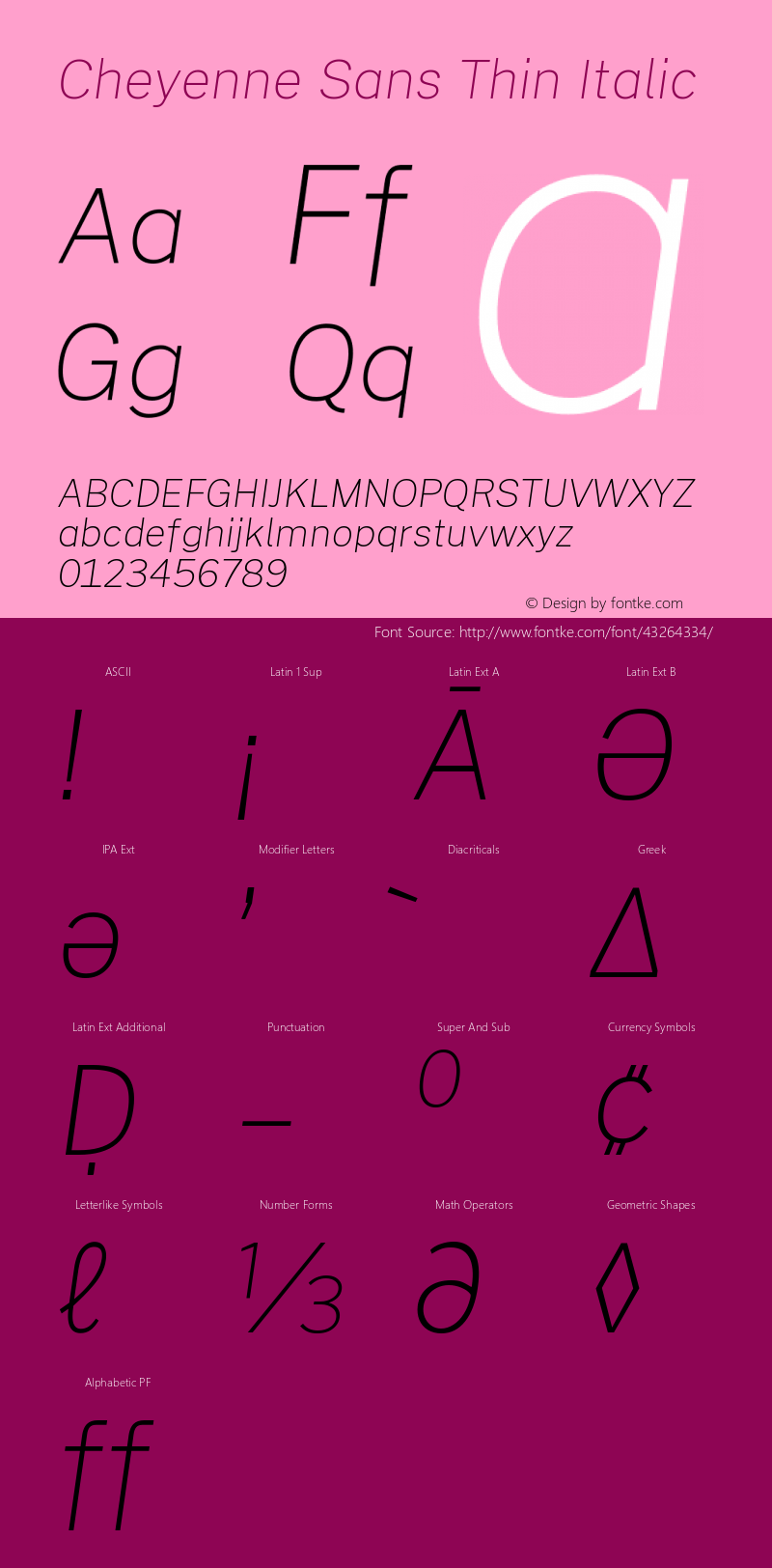 Cheyenne Sans Thin Italic Version 1.00;October 26, 2019;FontCreator 12.0.0.2547 64-bit Font Sample