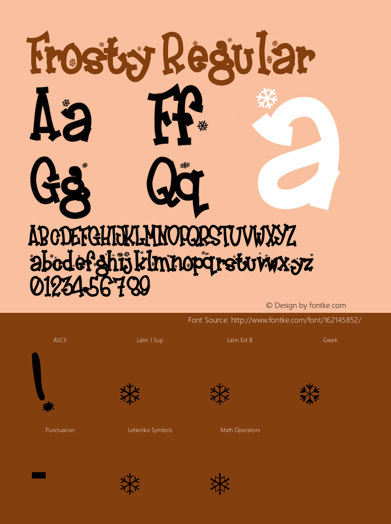 Frosty Macromedia Fontographer 4.1.2 9/15/98 Font Sample