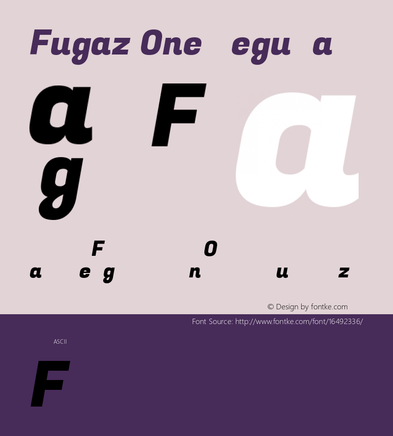 Fugaz One Regular Version 1.002 Font Sample