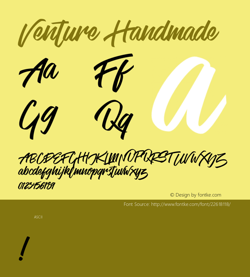 Venture Handmade Version 1.004;Fontself Maker 1.0.8 Font Sample
