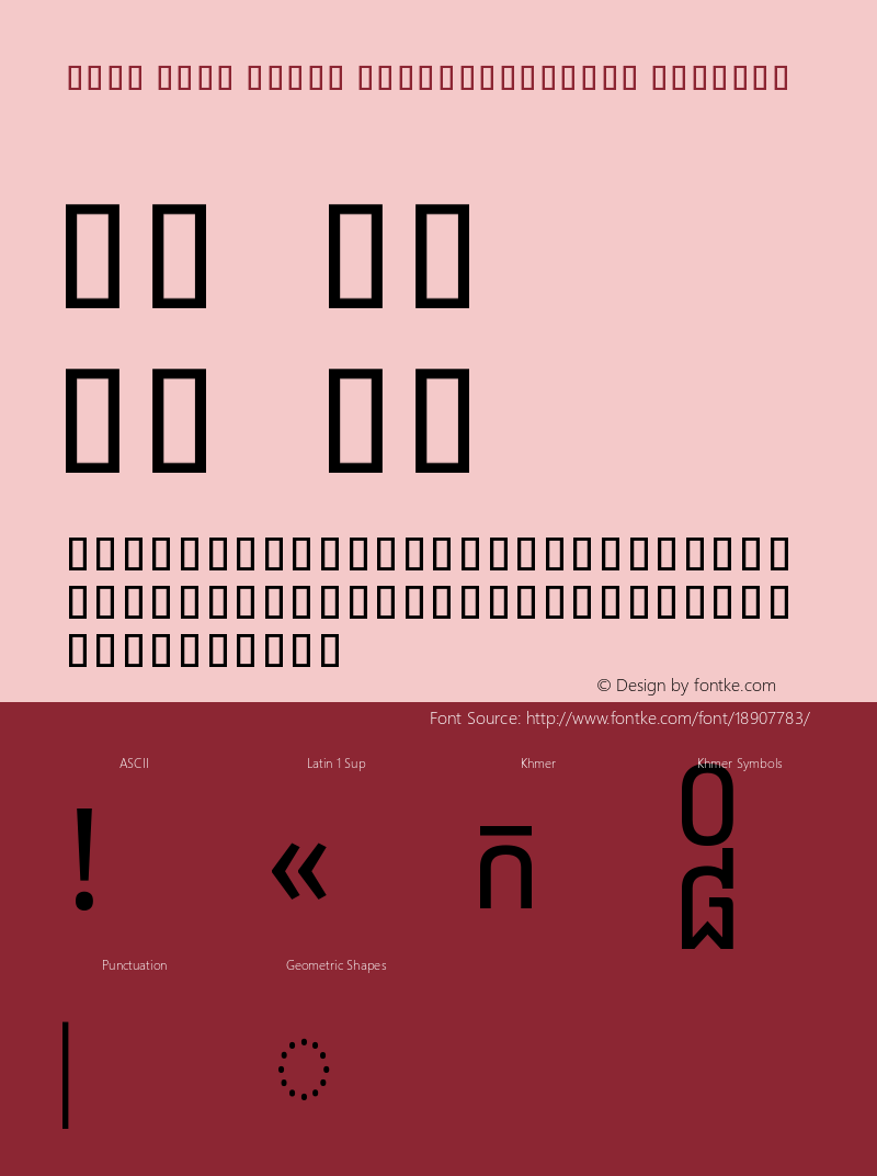 Noto Sans Khmer ExtraCondensed Regular Version 1.901 Font Sample