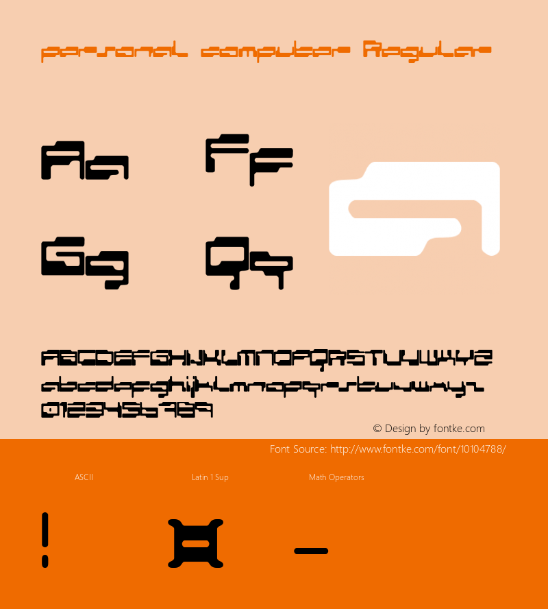 personal computer Regular Fenotypefaces 2002 Font Sample