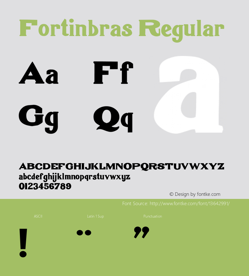 Fortinbras Regular 001.001 Font Sample