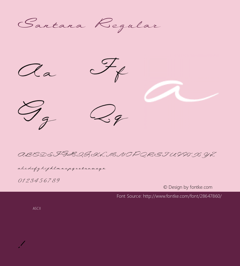 Santana Version 001.000 Font Sample